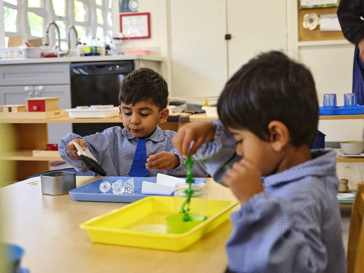 Family visit and Montessori classroom experience at Casa dei Bambini