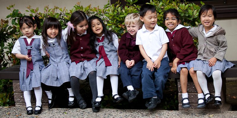 Children learning in a Montessori classroom at Casa dei Bambini