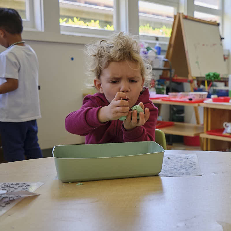 Hands-on Montessori classroom activity